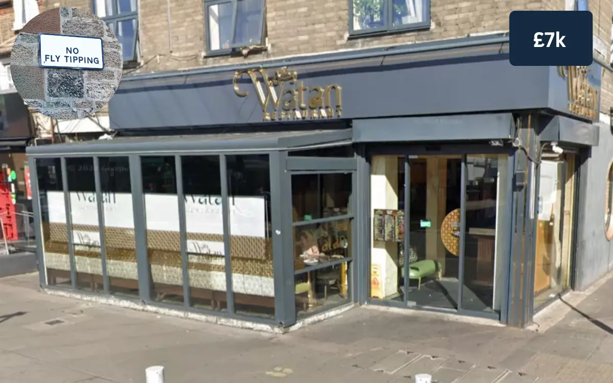 East London restaurant fined £7k for fly-tipping food orders on street