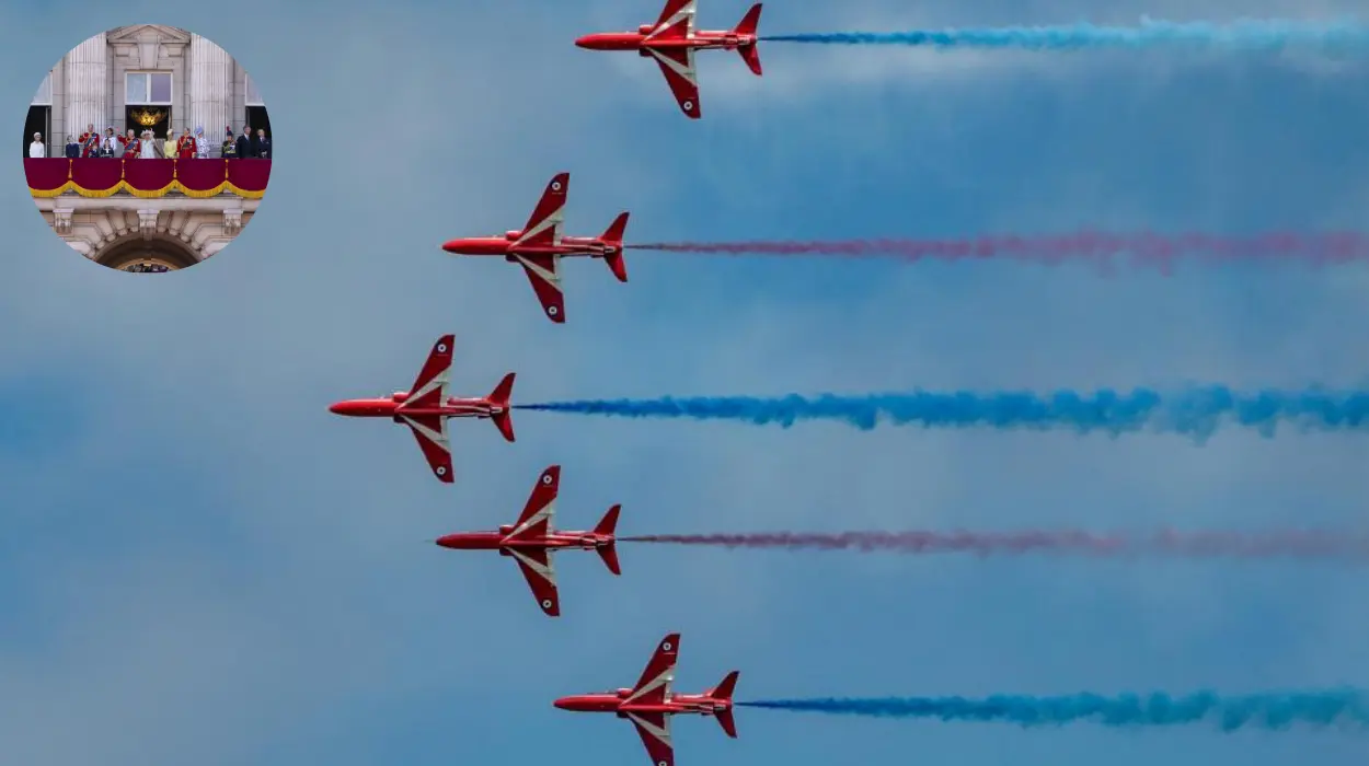Red Arrows and RAF Aircraft to Soar Over East London for King Charles III's Birthday Flypast on June 14